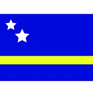 Bellatio Decorations Vlag Van Curacao Stickers - 10x - 7 X 10 Cm - Landen Vlaggen - Voor Binnen En Buiten