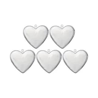 Transparant Hartje - 10 Stuks - 10 Cm Kunststof Voor Diy Projecten En Hobby
