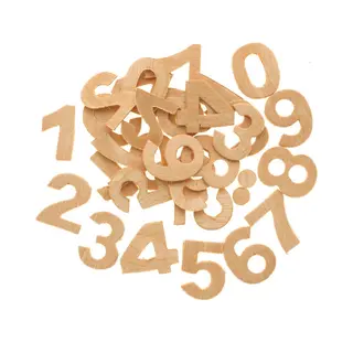 Houten Cijfers/nummers - 30x St - 2, 5 Cm - 0 T/m 9 - Hobby/knutselmateriaal - Getallen - Zelf Schilderen/decoreren