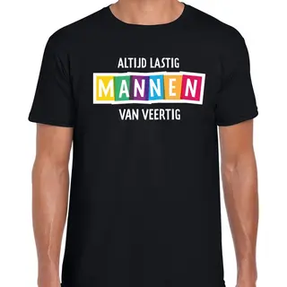 Bellatio Decorations Altijd Lastig Mannen Van Veertig Cadeau T-shirt Zwart Heren - 40 Jaar Verjaardag Cadeau / Kado T-shirt L