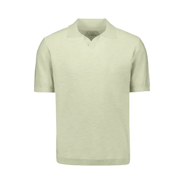 No Excess Gebreide Polo Groen, Effen thumbnail
