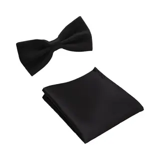 Vlinderstrik - Inclusief - Pochette - Zwart - Strik - Strikje - Vlinderdas - Pochet - Heren