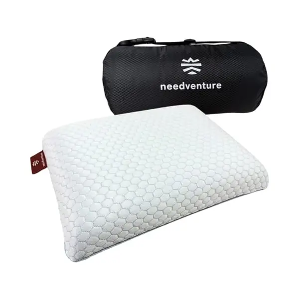 Needventure® Reisekissen Cool & Comfort - Faltbares Nackenkissen - Memory Foam Kissen - Mini Kopfkissen - Memory Foam - Geeignet Für Auto Und thumbnail