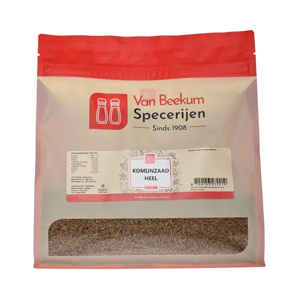 Van Beekum Specerijen - Komijnzaad Heel - 1 Kg (hersluitbare Stazak) thumbnail