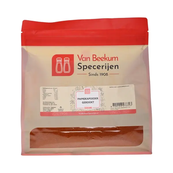 Van Beekum Specerijen - Paprikapoeder Gerookt - 1 Kg (hersluitbare Stazak) thumbnail