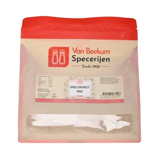 Van Beekum Specerijen - Grillworst Mix - 1 Kg (hersluitbare Stazak)