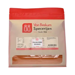 Van Beekum Specerijen - Pulled Pork Kruiden - 1 Kg (hersluitbare Stazak)