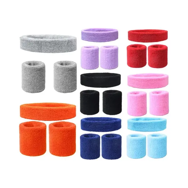 Superdealer Hoofdband En 2x Polsbandjes Setje I Zweetband I Zweetbandjes I Hoofd En Pols I Sportbandjes I Groen thumbnail