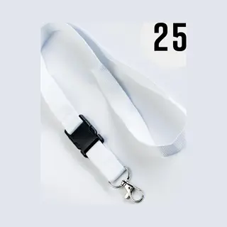 Wit Keycord, 25 Stuks