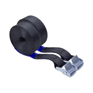 Hid Bcf-Products - Spanbanden - 5 Meter - 2 Stuks - Zwart - Sjorbanden - Spanriemen - Bindriemen - Met Gesp