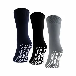 Budino® Huissokken Anti Slip - Dikke Antislip Sokken - Gripsokken - Dikke Yoga Pilates Sokken - Maat 39-42 - 1 Paar - Blauw