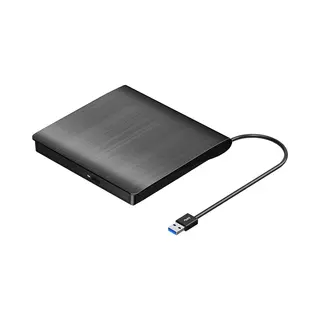Qost - Externe Cd/Dvd Speler - Usb 3.0 - Cd-Rom Disk Lezer & Brander - Usb Dvd Speler - Externe Dvd Brander - Plug & Play - Geschikt Voor Windows,