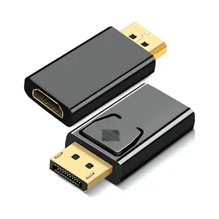 Qost - DisplayPort Naar Hdmi Adapter - Zwart - 4K 1080P - Dp To Hdmi - 4K / 30Hz - Gold Plated