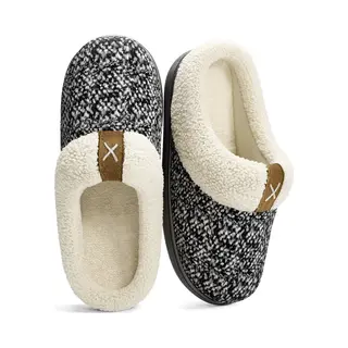 Pantoffels Dames - Sloffen - Maat 36/37 - Zwart/Grijs - Anti-slip - Comfeet
