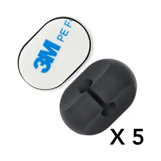 Merkloos 5x Kabel Organiser Zwart - 5x Kabel Clips Voor 1 Kabel - Zelfklevende Kabelclips - Kabelklem - Kabelhouder - Kabelgoot - Houder - Kabel