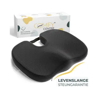 Comfycentre® Zitkussen - Orthopedisch Wigkussen - Ergonomisch Traagschuim - Zwart