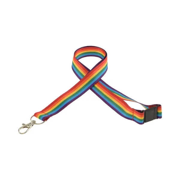 Keycord Regenboog Print - Met Veiligheidsclip En Karabijnhaak - Polyester thumbnail