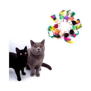 Make Me Purr Fluffy Muizen Met Veer - Kattenspeeltjes - Kattenspeelgoed - Speelgoed Voor Katten - Kat Speeltje Muis - Kitten Speeltjes Muisjes - 10