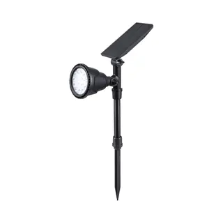 Iplux® Solar Led Tuinspot Pro Performance - Slank En Krachtig - 600 Lumen - 2 Lengte Standen - Hoge Kwaliteit - Warm Wit - IP65 Waterproof