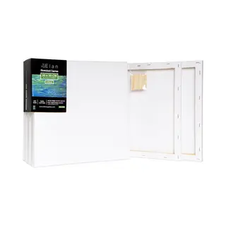 Elan Schildersdoeken 30x30 Cm, 6 Stuks Canvasdoeken 30x30 Cm, 100% Katoenen Canvas Voor Schilderen, Stretched Canvas, Painting Canvas 30x30 Cm, Pre