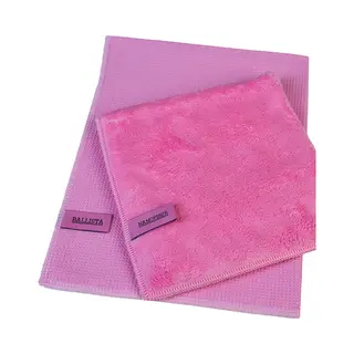 Streeploos Ramen Wassen Set Droogdoek Ballista 45 X 60 Cm Met Schoonmaakdoek 40 X 40 Cm Nanofiber Roze Beide Origineel