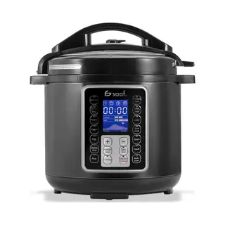 Multicooker - 11-Delige Set - 6L - 15 Programma's - Slowcooker - Pressure Cooker - 1000W - Rvs - Van Saaf