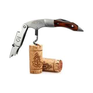 Nimma Kurkentrekker - Multifunctioneel - Kurkentrekker Wijn - Kelnersmes - 3 In 1 Set - Wijnopener - Rvs - Bieropener - Flesopener - Bruin En Rvs - Van