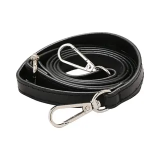 WiseGoods WiseGood Luxe Lederen Tassenriem - Tasriem - Schouderriem - Tas Riem - Tassen Riem - Accessoires Voor Tasje - Leer Design - Zwart