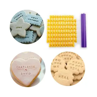 WiseGoods Luxe Koekjes Alfabet Stempel - Alfabet / Nummers - Cookie Pers - Fondant Stempel - Cake / Bakken Gereedschap Tools