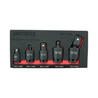 Weber Tools Wt-3022 Vergrößerungs- / Reduzieradapter-Satz, Knarre Anzahl Werkzeuge, 5