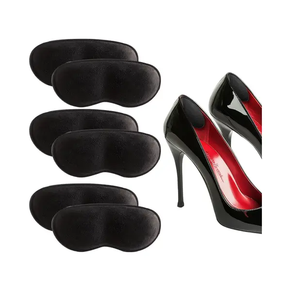 Shoeple Hielbeschermers - Heelpad Comfortmax (6 Stuks) - Hielzooltjes - Hielkussentjes Voor Schoenen - Schoenverkleiner - Antislip Hielzool - Zwart thumbnail