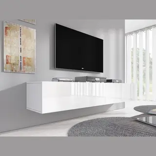 Meubella Tv-Meubel Flame Xl - Wit - 180 Cm