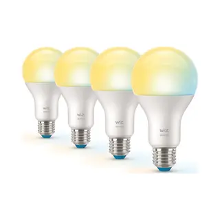 WiZ Vorteilspaket - E27 - Mit 4 Standard Lampen - Matt - 60W - 806lm - Warm Bis Kaltweißes Licht - Smarte Led Beleuchtung - Funktioniert Mit Apple