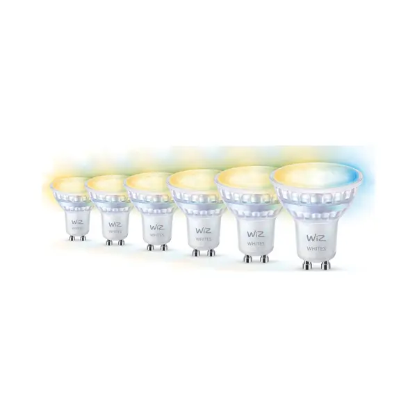 WiZ Voordeelverpakking - GU10 Met 6 Spotjes - 50W - 400lm - Warm Tot Koelwit Licht - Slimme Led Verlichting - Werkt Met Apple HomeKit, Alexa En Google thumbnail