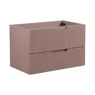 Badplaats Wastafelkast Thermis 80 X 48 Cm – Roze Mat – Hangend Wastafelmeubel Met Lades