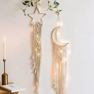 Macrame Boho Wandkleed Wanddecoratie Kinderkamer Muurdecoratie Babykamer Dromenvanger Wandhanger