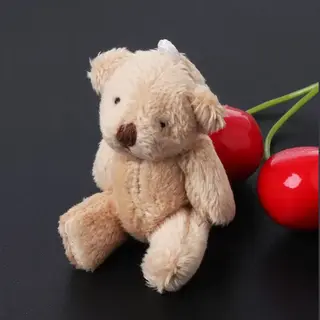 Mini Teddy Beertjes Sleutelhanger | Beer | Ophang Oogje | Bruin | 2 Stuks