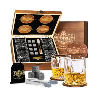 Whisiskey Whisky Gläser Set - Whiskey Geschenkset Glas - Whiskygläser - Geschenke Für Männer - Männergeschenke - Geburtstagsgeschenk Mann -