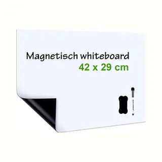 Brute Strength - A3 Blank Dry Erase Magnetic Fridge Magnet Sign Sheet With Marker Pen Dry Erase Kitchen Memo Board