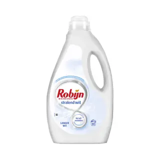 3+2 Gratis, Robijn Vloeibaar Wasmiddel Stralend Wit 60 Wasbeurten 3 Liter