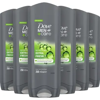 Dove Men+Care Extra Fresh 3-in-1 Douchegel - 6 X 250 Ml - Voordeelverpakking