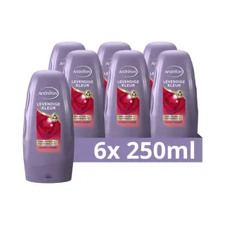 Andrélon Conditioner - Levendige Kleur - Verrijkt Met Macadamia-olie En Een Uv-filter - 6 X 250 Ml - Voordeelverpakking