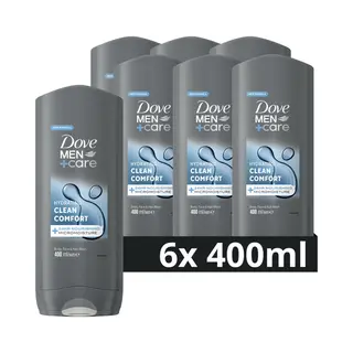 6x Dove Douchegel Men+ Care Hydrating Clean Comfort 400 Ml