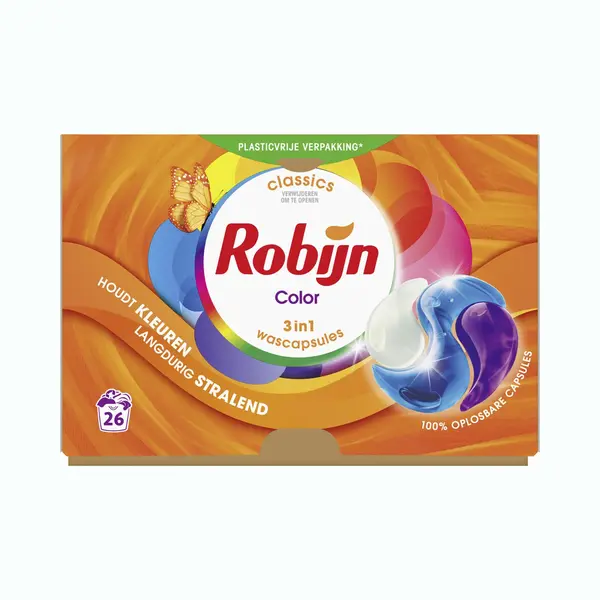 Robijn Wascapsules 3-in-1 Color - 26 Stuks thumbnail