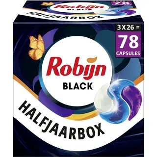 Robijn Classics 3-in-1 Wascapsules - Black Velvet - Wasmiddel Voordeelverpakking - 3 X 26 Stuks - 78 Wasbeurten