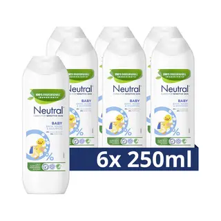 6x Neutral Baby Shampoo Parfumvrij 250 Ml