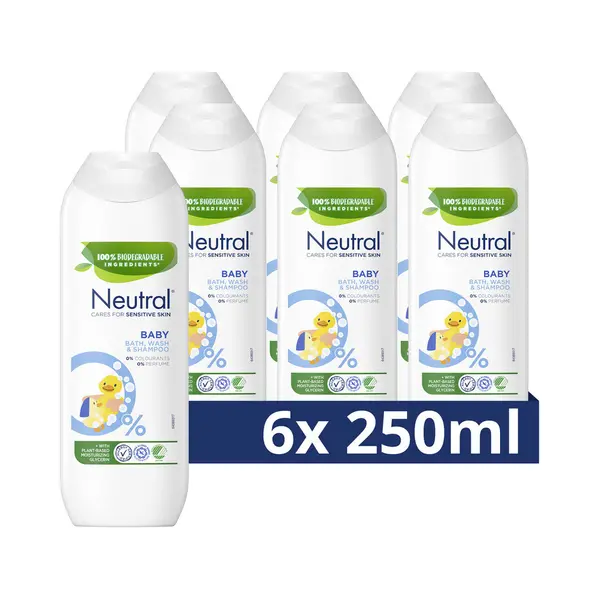6x Neutral Baby Shampoo Parfumvrij 250 Ml thumbnail