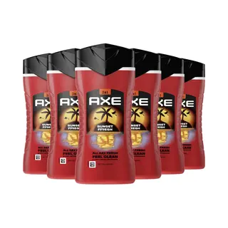 Axe 3-in-1 Douchegel - Sunset Fresh - 6 X 250 Ml - Voordeelverpakking