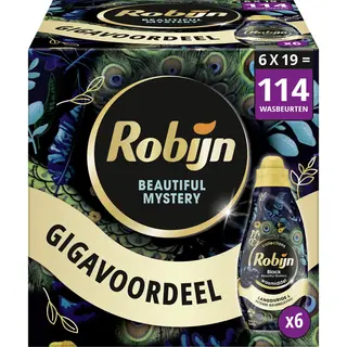 Robijn Klein & Krachtig Collections Vloeibaar Wasmiddel - Beautiful Mystery - Met Essentiële Oliën - 6 X 19 Wasbeurten