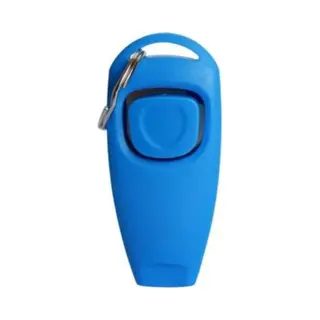 New Age Devi - 2-in-1 Luxe Clicker En Fluit Voor Huisdiertraining - Blauw - Voor Trainingshonden, Puppy's En Katten - Inclusief Montagering - Een